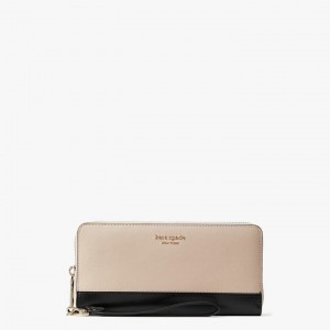 Beige / Black Kate Spade Spencer Travel Wallets | 174-KTUYHV