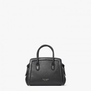 Black Kate Spade Knott Mini Satchel Bags | 834-IZGLRF