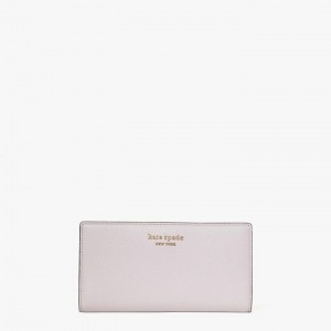 Black Kate Spade Roulette Slim Bifold Wallets | 125-BVRGJF