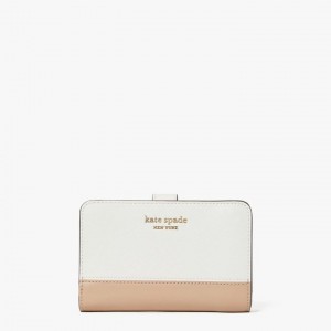 Black Kate Spade Spencer Compact Wallets | 386-QBRNAI