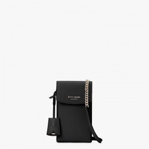 Black Kate Spade Spencer North South Phone Crossbody Bags | 289-NEBRID