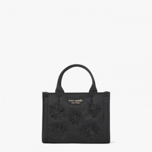 Black Kate Spade The Little Better Sam Embroidered Nylon Mini Tote Bags | 041-YOQHTE