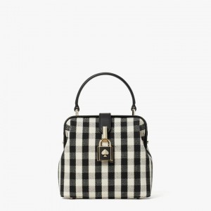 Black Multicolor Kate Spade Remedy Gingham Small Crossbody Bags | 321-XAFLBI