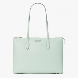 Blue Kate Spade All Day Large Zip-Top Tote Bags | 706-LTDFJZ