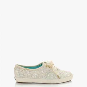 Cream Kate Spade x Keds Glitter Sneakers | 124-OEWXDM