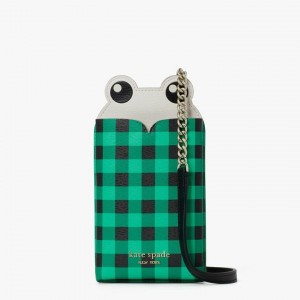 Green Multicolor Kate Spade Hoppkins Frog Phone Crossbody Bags | 867-AEJNCG