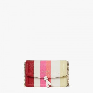 Multicolor Kate Spade Knott Stripe Flap Crossbody Bags | 428-MRUQHN