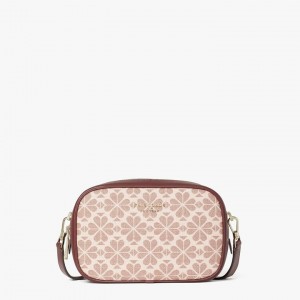 Pink Multicolor Kate Spade Spade Flower Coated Canvas Infinite Medium Crossbody Bags | 268-GKRFYM