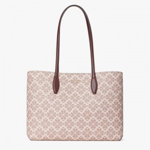 Pink Multicolor Kate Spade Spade Flower Coated Canvas All Day Large Tote Bags | 612-GXMTDA