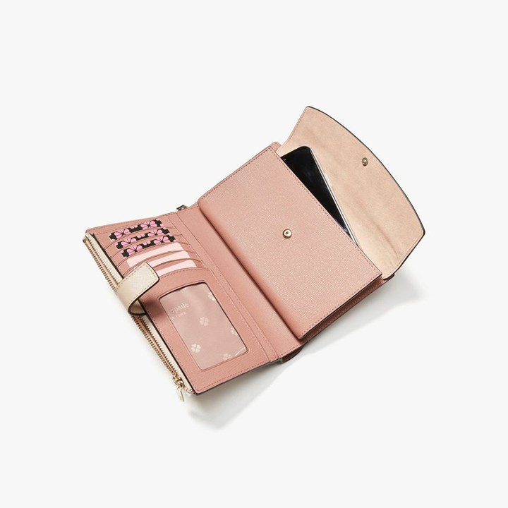 Beige / Black Kate Spade Spencer Phone Wallets | 346-ZDTLCG