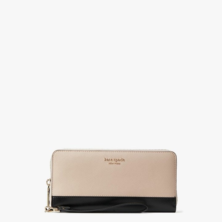 Beige / Black Kate Spade Spencer Travel Wallets | 174-KTUYHV