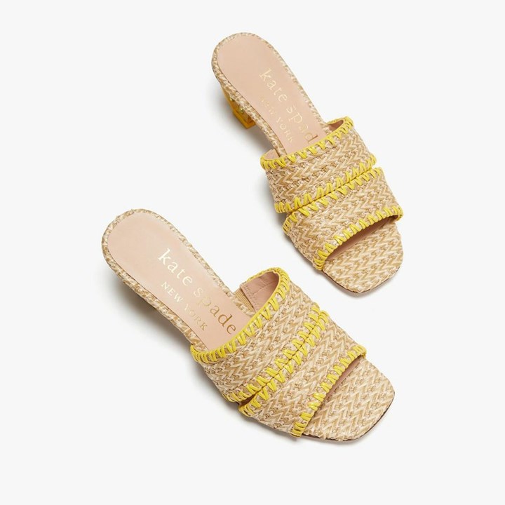 Beige / Light Kate Spade Citrus Slides | 810-EPULNK