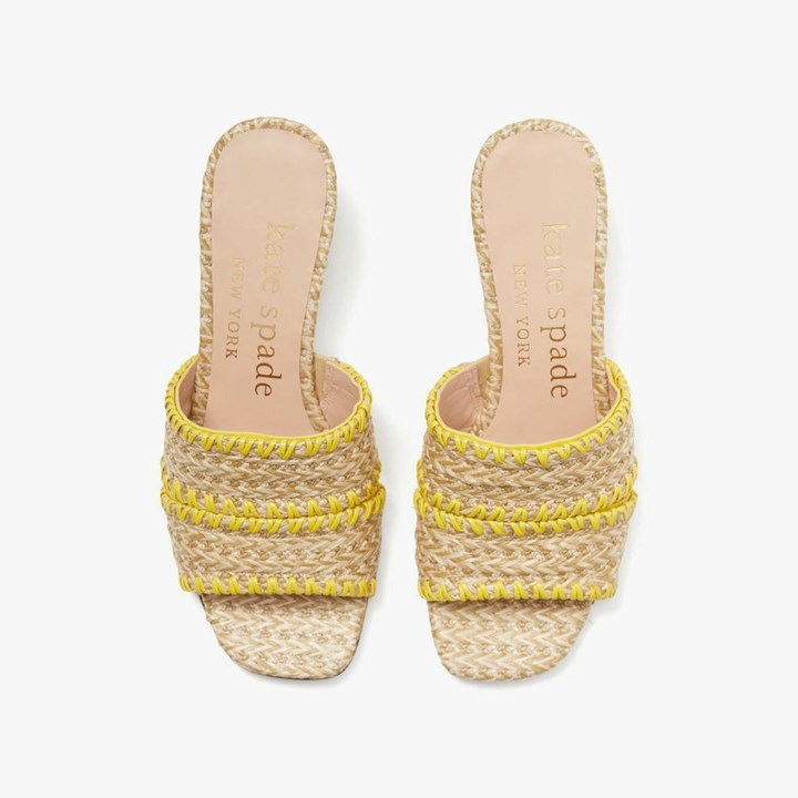 Beige / Light Kate Spade Citrus Slides | 810-EPULNK