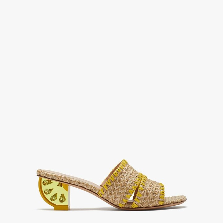 Beige / Light Kate Spade Citrus Slides | 810-EPULNK