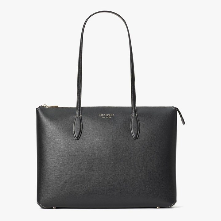 Black Kate Spade All Day Large Zip-Top Tote Bags | 659-XCQPNW