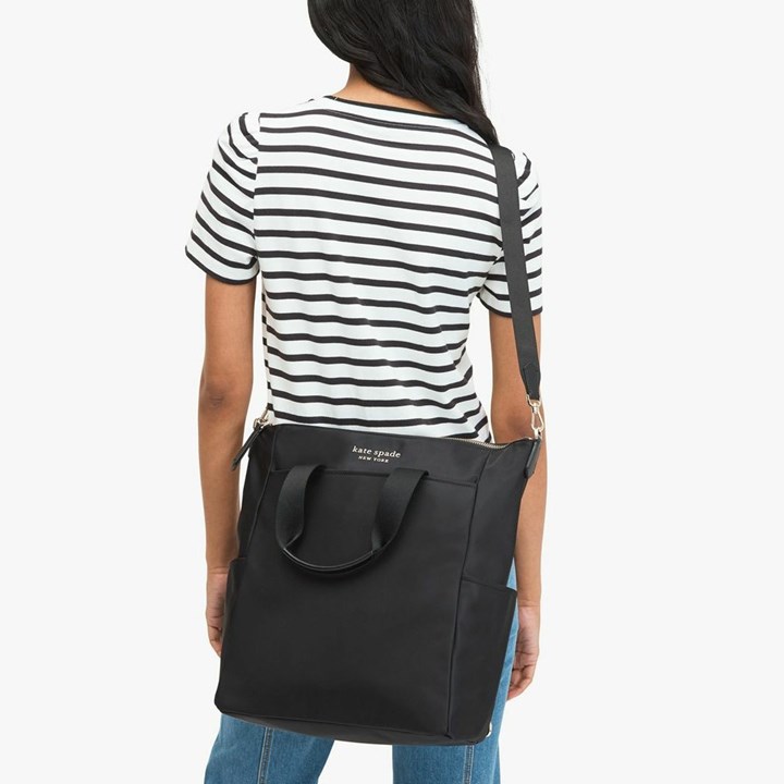 Black Kate Spade Daily Convertible Backpack | 670-UHISDV