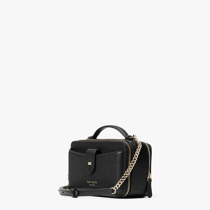 Black Kate Spade Essential Double-Zip Crossbody Bags | 456-ONQRXB