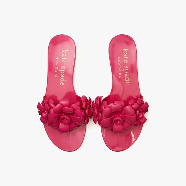 Black Kate Spade Jaylee Slides | 018-OXYRQF