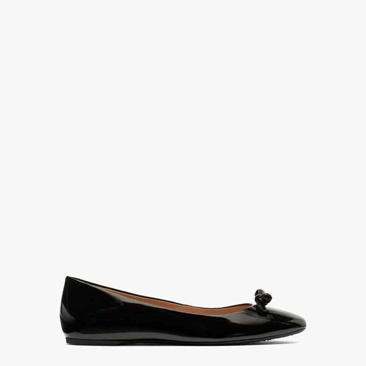 Black Kate Spade Kiersten Bow Ballerina | 167-WDLHPI