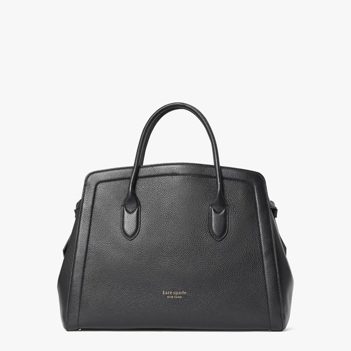 Black Kate Spade Knott Extra-Large Satchel Bags | 651-IJZLUO