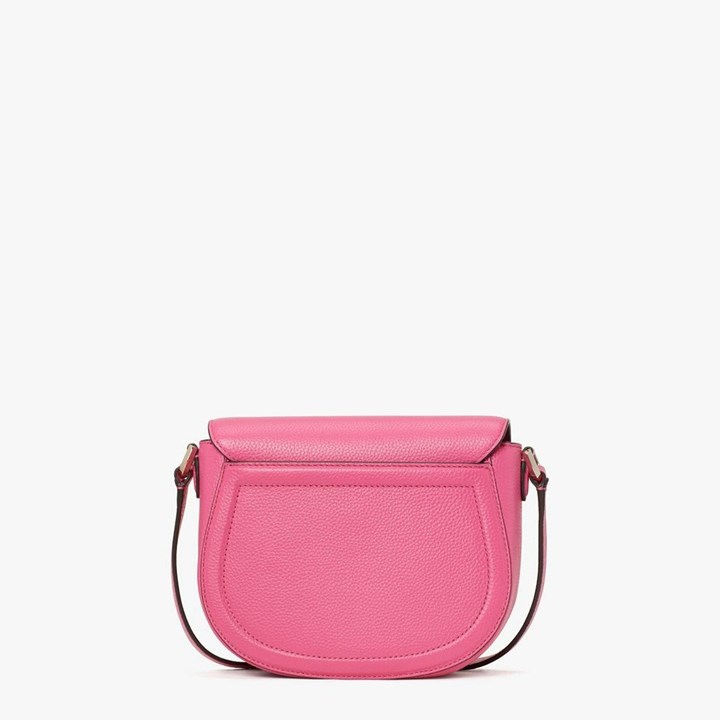 Black Kate Spade Knott Medium Saddle Crossbody Bags | 059-ROAIHD