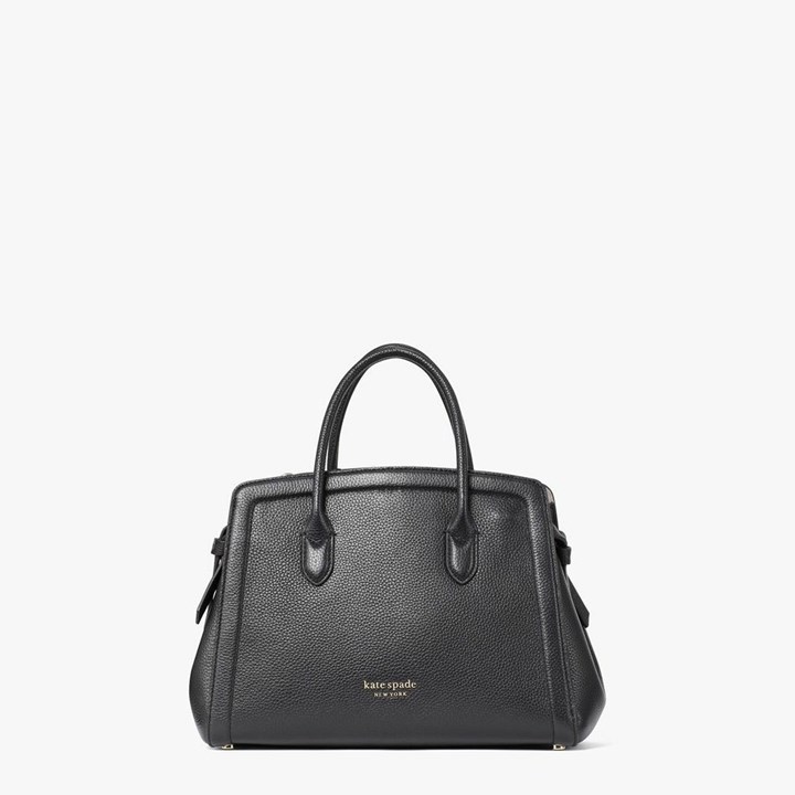 Black Kate Spade Knott Medium Satchel Bags | 617-RAHCYE