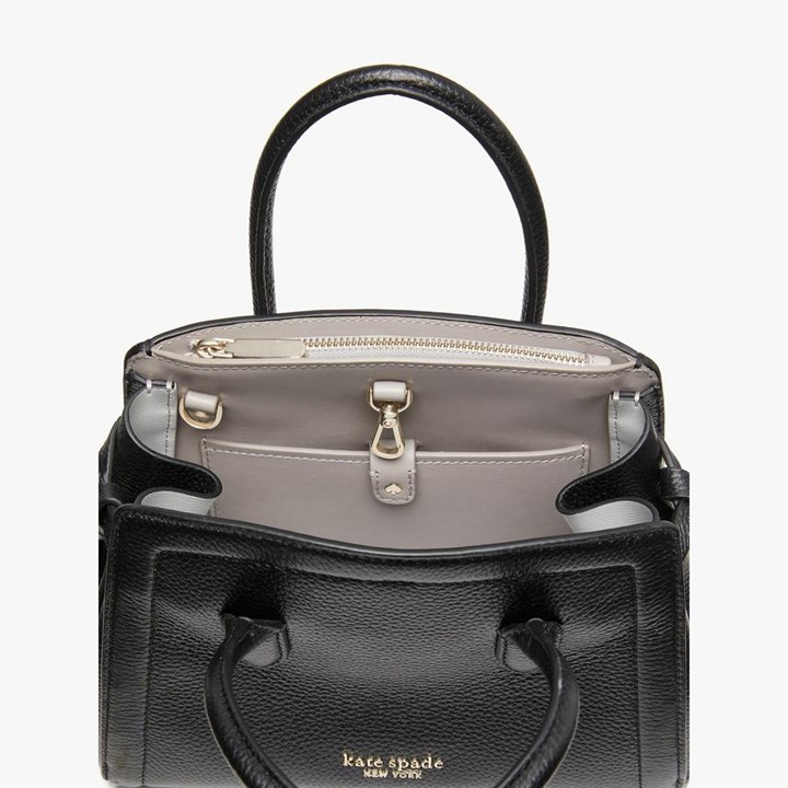 Black Kate Spade Knott Mini Satchel Bags | 834-IZGLRF