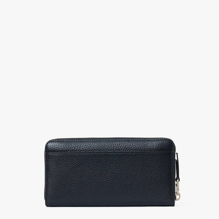 Black Kate Spade Roulette Zip-Around Continental Wallets | 872-BNQKZE