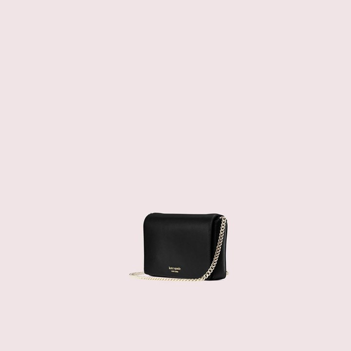 Black Kate Spade Spencer Chain Wallets | 983-HNGXSB