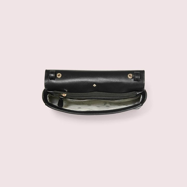 Black Kate Spade Spencer Chain Wallets | 983-HNGXSB