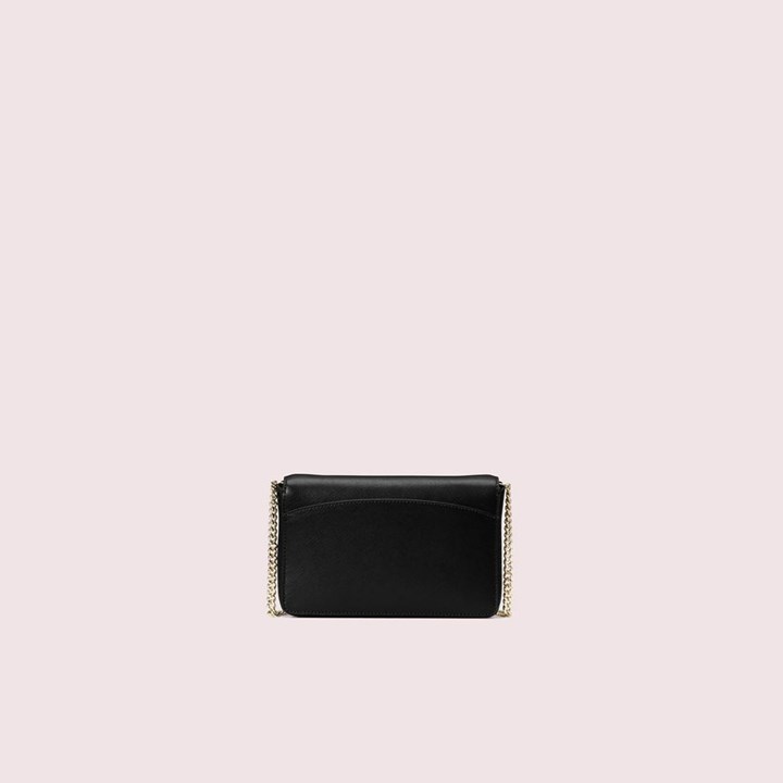 Black Kate Spade Spencer Chain Wallets | 983-HNGXSB