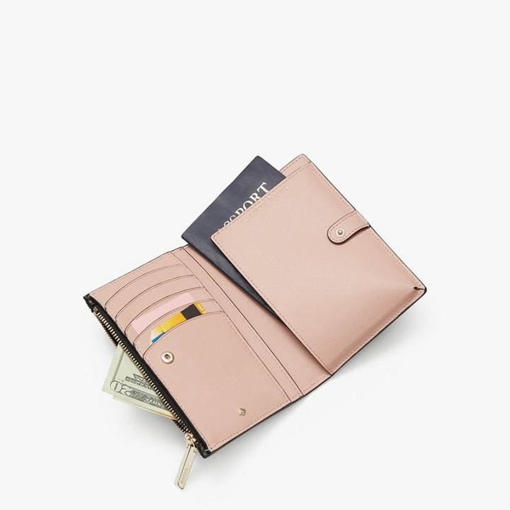 Black Kate Spade Spencer Passport Wallets | 297-CIQWDB