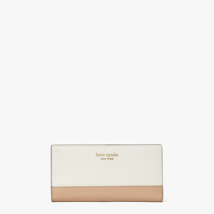 Black Kate Spade Spencer Slim Bifold Wallets | 650-WGBDRC