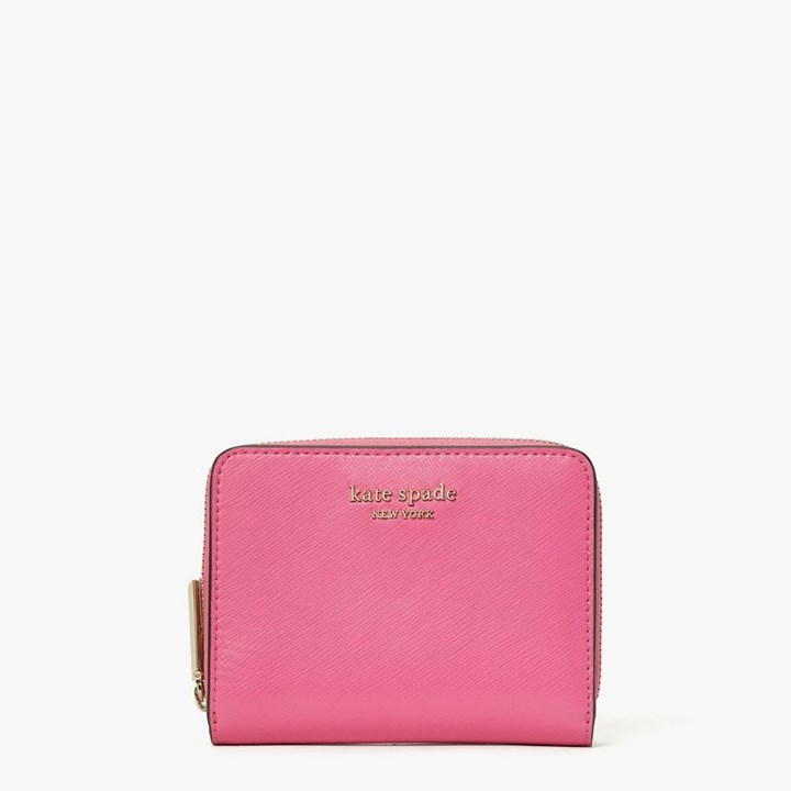 Black Kate Spade Spencer Small Compact Wallets | 085-XHBDVJ