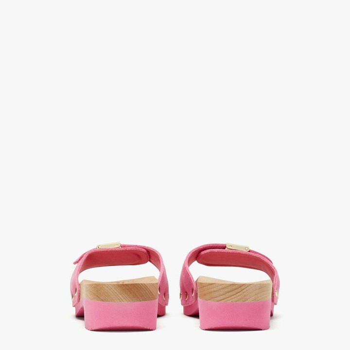 Black Kate Spade x Dr. Scholl's Crushed Watermelon Suede Slides | 734-XQPIVW