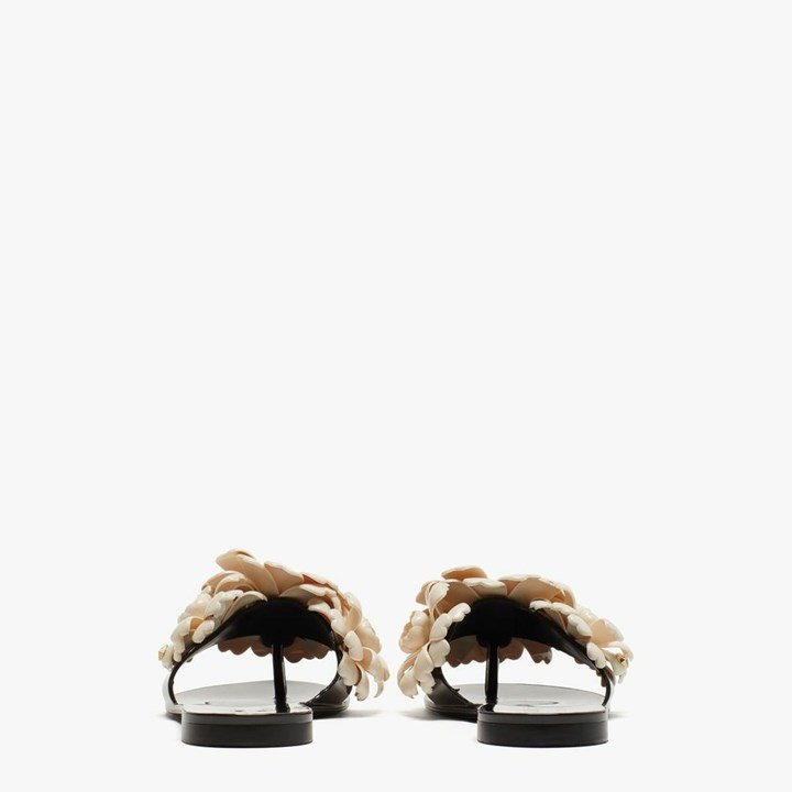 Black / Cream Kate Spade Jaylee Slides | 285-BFRONL