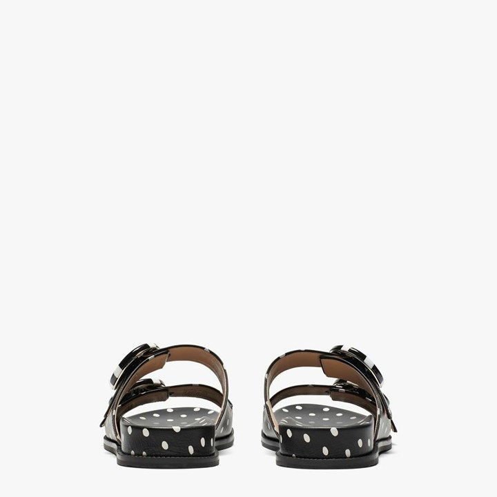 Black / Cream Kate Spade Rhodes Slides | 309-HDLCOR