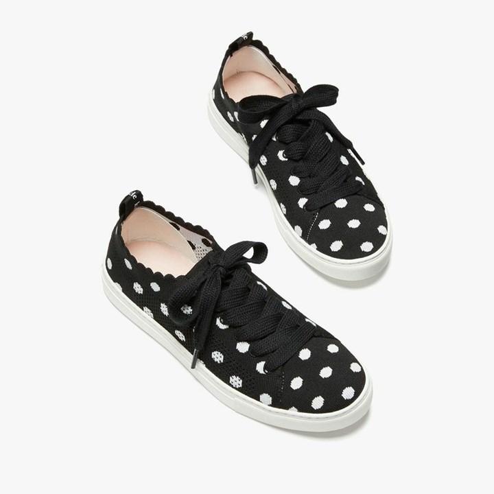 Black / White Kate Spade Abbie Sneakers | 975-APNVXS