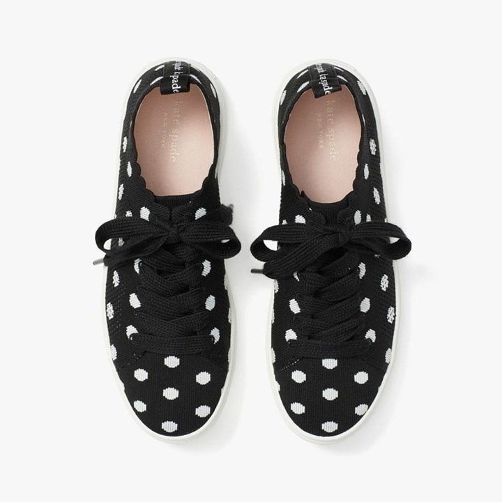 Black / White Kate Spade Abbie Sneakers | 975-APNVXS