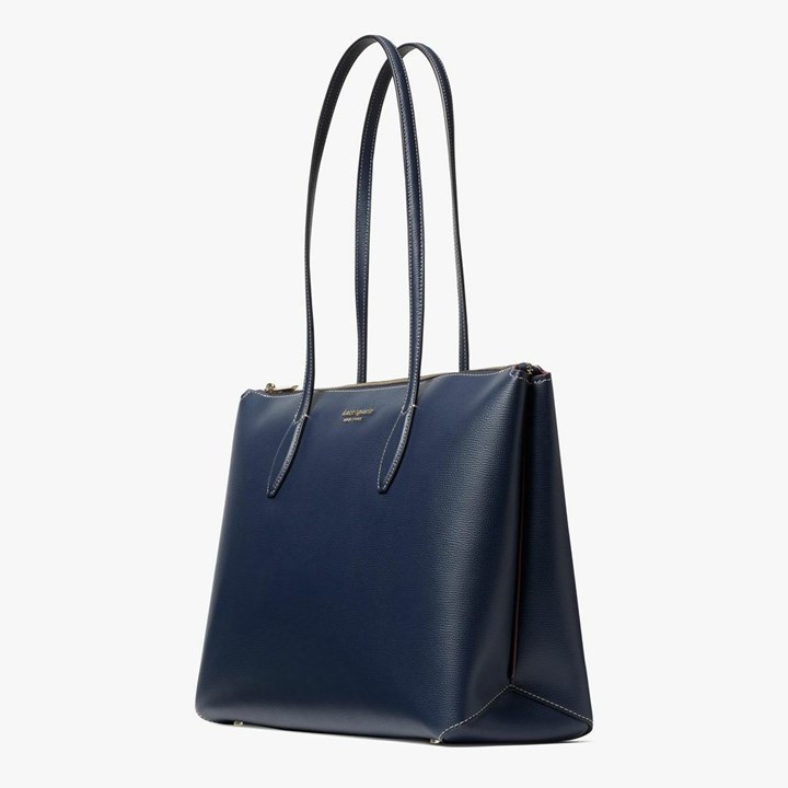 Blue Kate Spade All Day Large Zip-Top Tote Bags | 389-BYGLXM