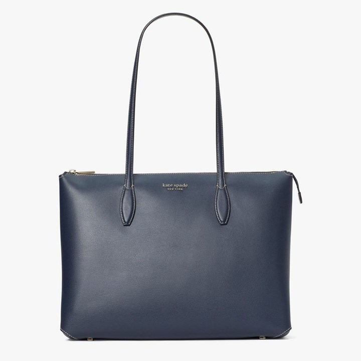 Blue Kate Spade All Day Large Zip-Top Tote Bags | 389-BYGLXM