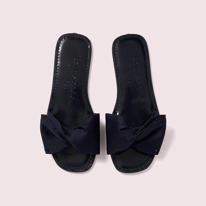 Blue Kate Spade Bikini Bow Slides | 785-HLYACM