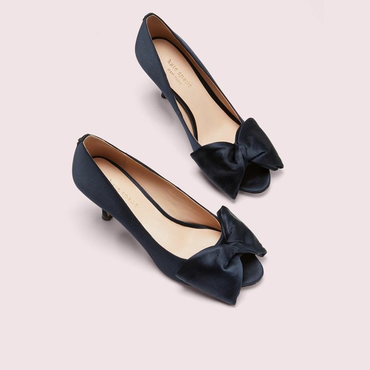 Blue Kate Spade Crawford Peep-Toe Pumps | 984-ZRKDFM