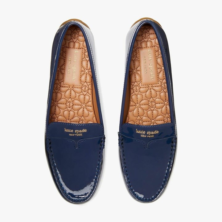 Blue Kate Spade Deck Patent Moccasins | 193-UZOWER