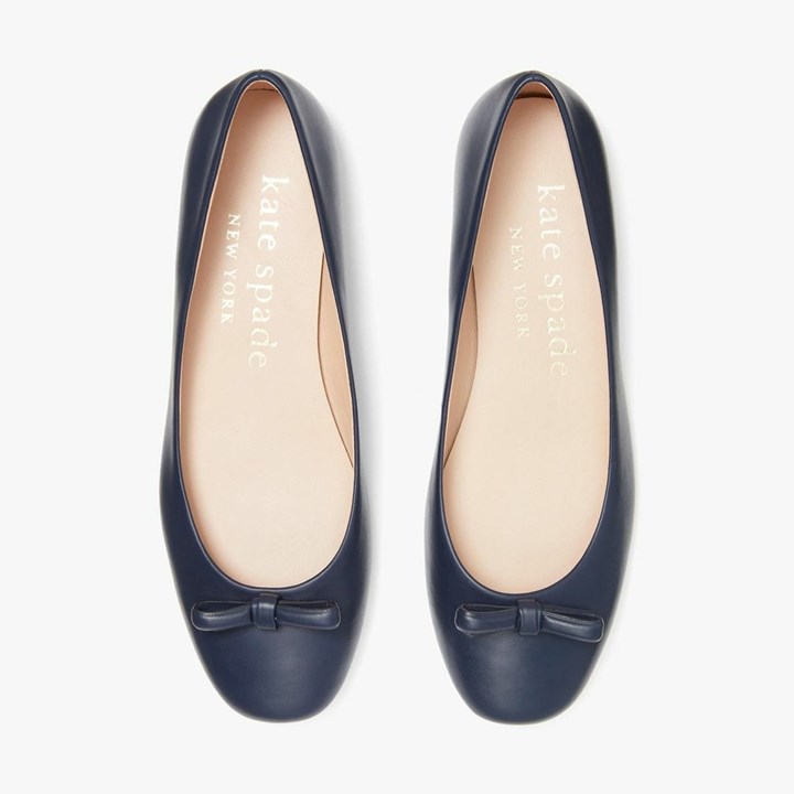 Blue Kate Spade Kiersten Bow Ballerina | 907-RNJKLO