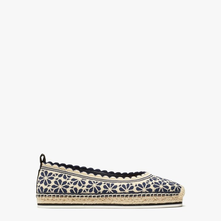 Blue Kate Spade Knottingham Knit Espadrilles | 409-DKLAHQ