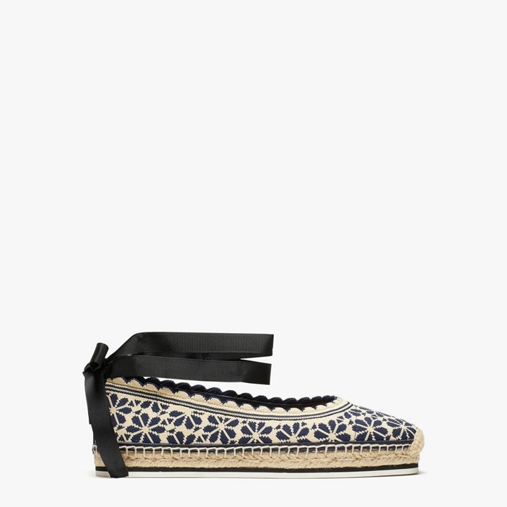 Blue Kate Spade Knottingham Knit Espadrilles | 409-DKLAHQ