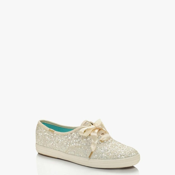 Cream Kate Spade x Keds Glitter Sneakers | 124-OEWXDM