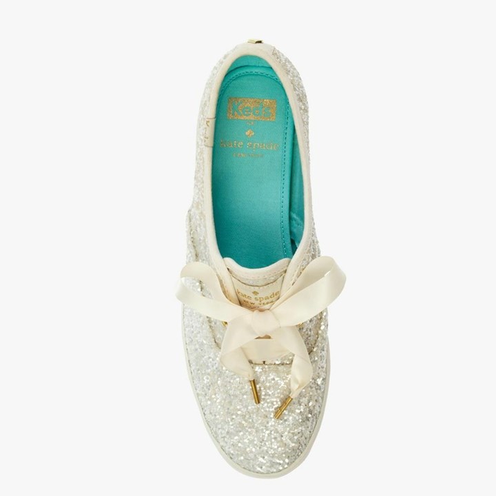 Cream Kate Spade x Keds Glitter Sneakers | 124-OEWXDM