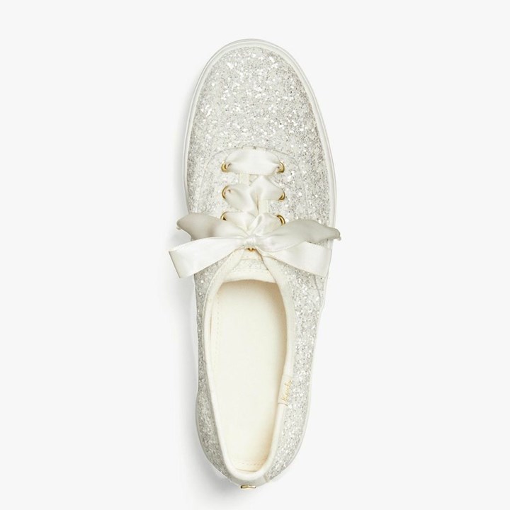 Cream Kate Spade x Keds Triple Glitter Sneakers | 173-MZRDLN